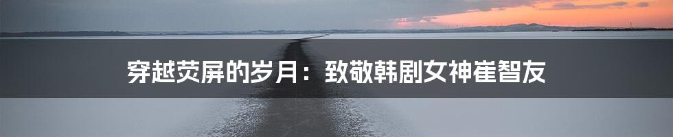 穿越荧屏的岁月：致敬韩剧女神崔智友