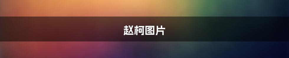 赵柯图片