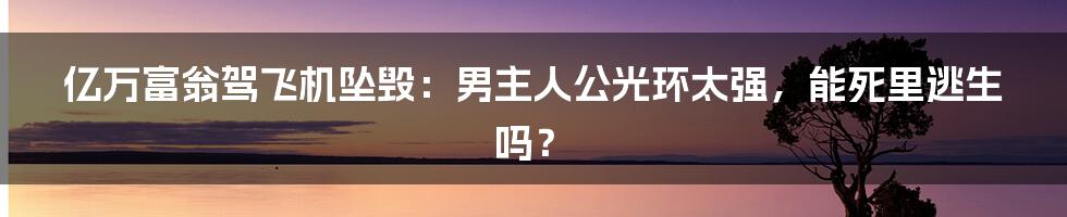 亿万富翁驾飞机坠毁：男主人公光环太强，能死里逃生吗？