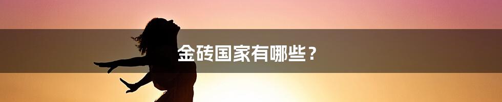 金砖国家有哪些？