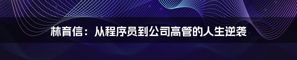 林育信：从程序员到公司高管的人生逆袭