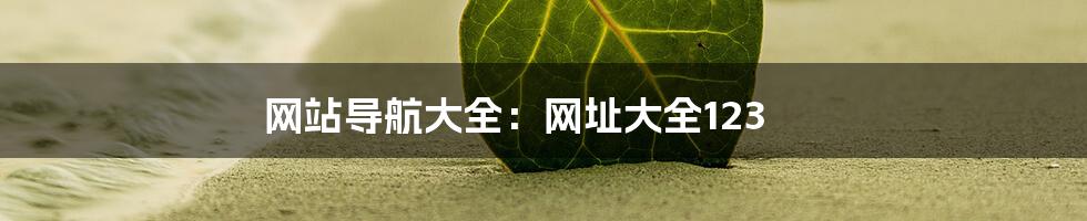 网站导航大全：网址大全123