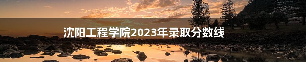 沈阳工程学院2023年录取分数线