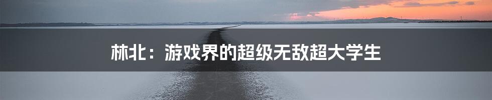 林北：游戏界的超级无敌超大学生