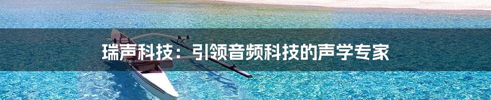 瑞声科技：引领音频科技的声学专家