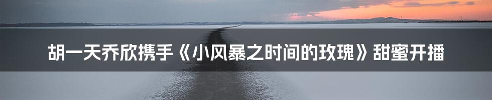 胡一天乔欣携手《小风暴之时间的玫瑰》甜蜜开播