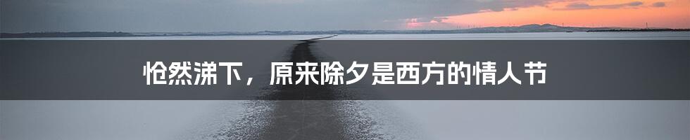 怆然涕下，原来除夕是西方的情人节