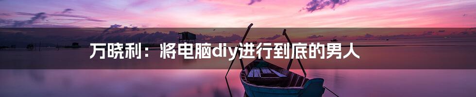 万晓利：将电脑diy进行到底的男人