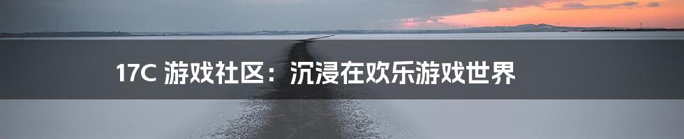 17C 游戏社区：沉浸在欢乐游戏世界