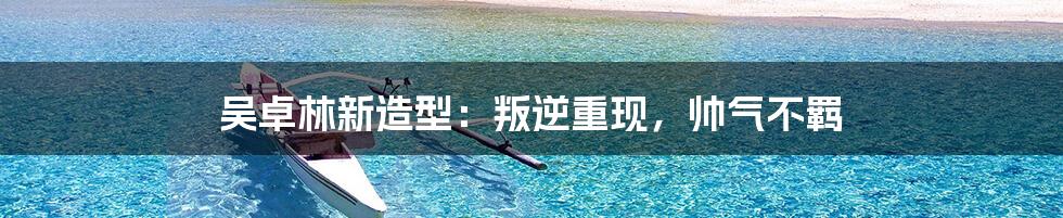 吴卓林新造型：叛逆重现，帅气不羁