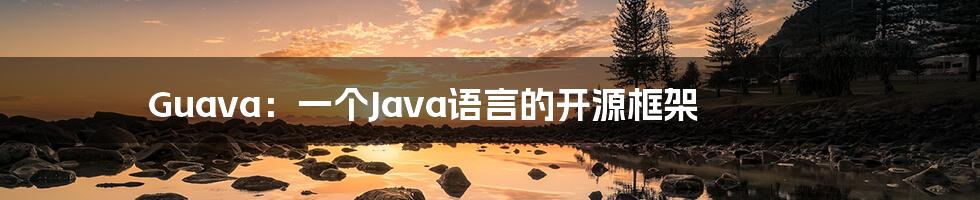 Guava：一个Java语言的开源框架