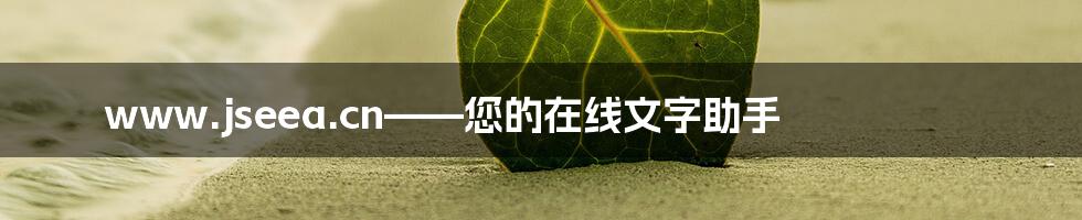 www.jseea.cn——您的在线文字助手