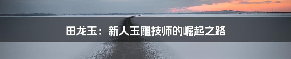 田龙玉：新人玉雕技师的崛起之路