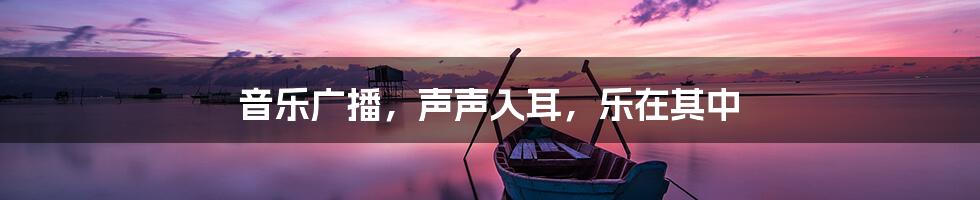 音乐广播，声声入耳，乐在其中