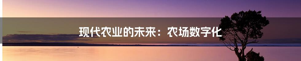 现代农业的未来：农场数字化