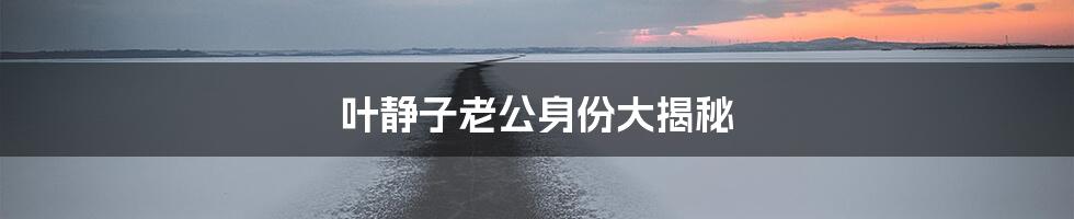 叶静子老公身份大揭秘