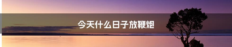 今天什么日子放鞭炮