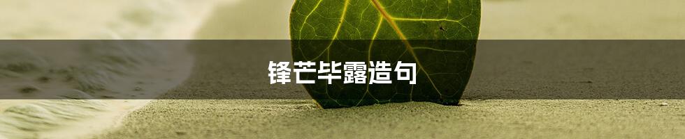 锋芒毕露造句