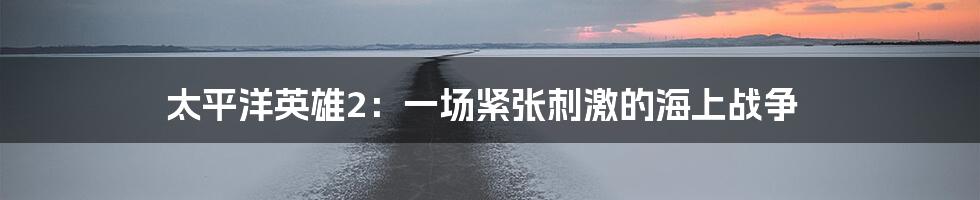 太平洋英雄2：一场紧张刺激的海上战争