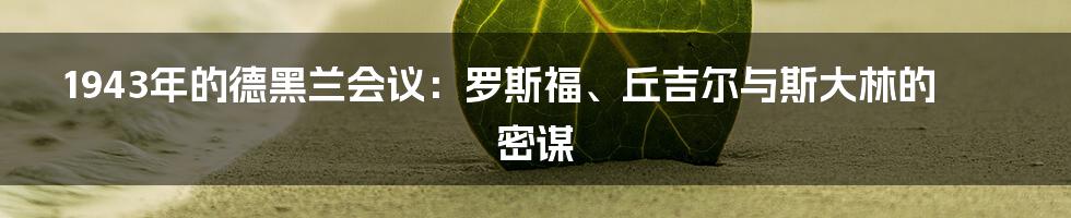 1943年的德黑兰会议：罗斯福、丘吉尔与斯大林的密谋