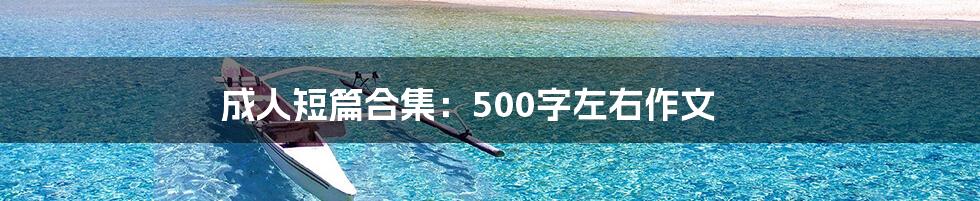 成人短篇合集：500字左右作文