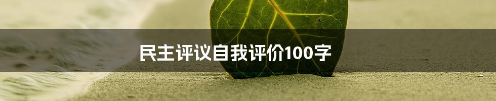 民主评议自我评价100字