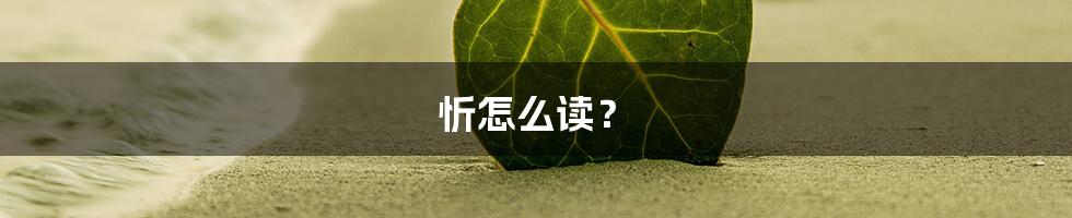 忻怎么读？