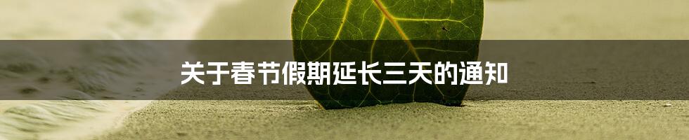 关于春节假期延长三天的通知