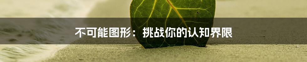 不可能图形：挑战你的认知界限