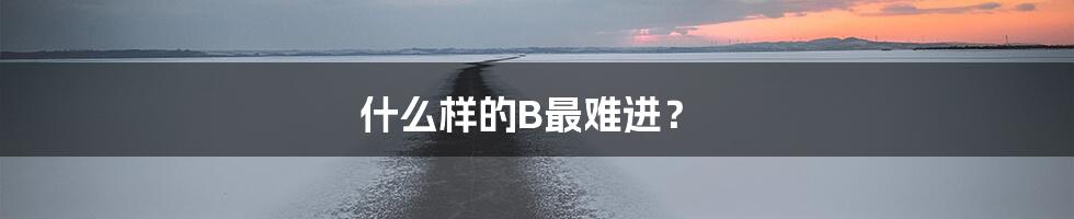 什么样的B最难进？