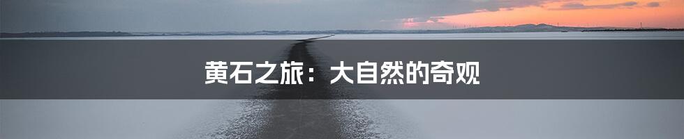 黄石之旅：大自然的奇观