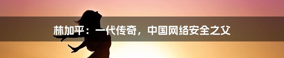 林加平：一代传奇，中国网络安全之父