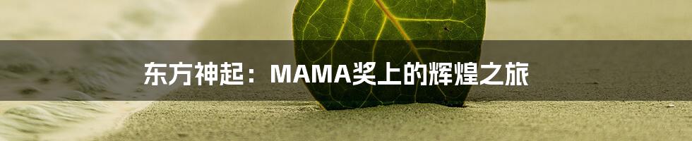 东方神起：MAMA奖上的辉煌之旅