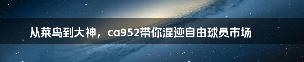 从菜鸟到大神，ca952带你混迹自由球员市场