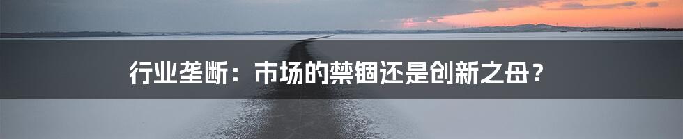 行业垄断：市场的禁锢还是创新之母？