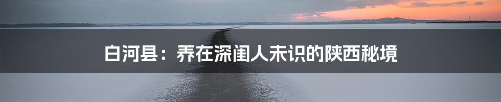 白河县：养在深闺人未识的陕西秘境