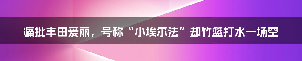 痛批丰田爱丽，号称“小埃尔法”却竹篮打水一场空