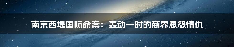 南京西堤国际命案：轰动一时的商界恩怨情仇