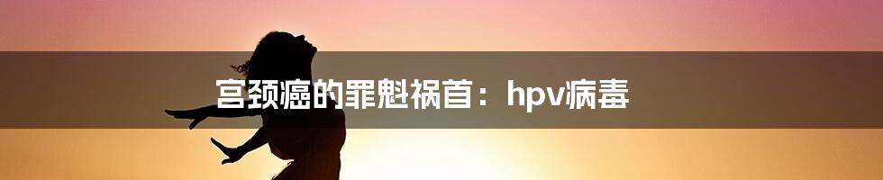 宫颈癌的罪魁祸首：hpv病毒