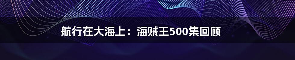 航行在大海上：海贼王500集回顾