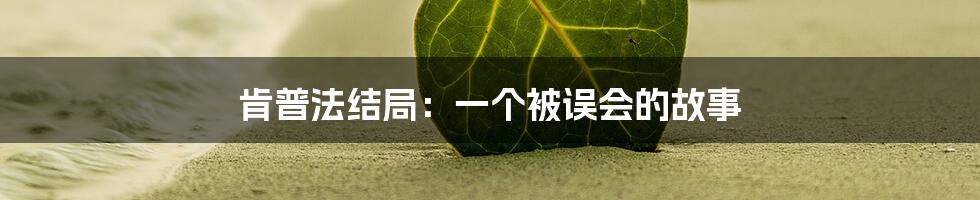 肯普法结局：一个被误会的故事