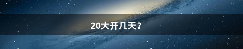 20大开几天？