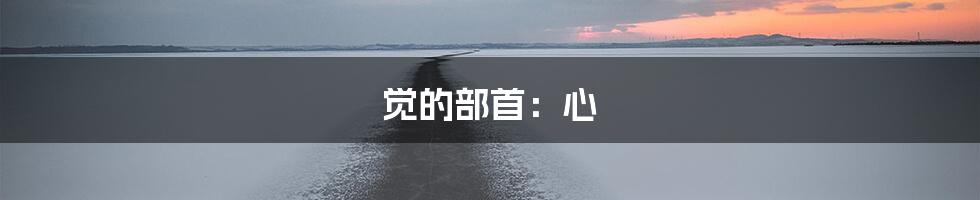 觉的部首：心