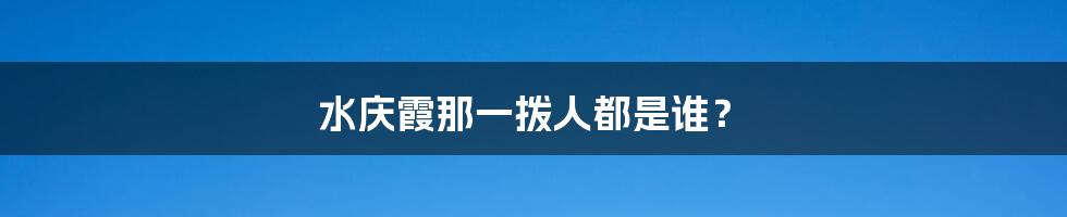 水庆霞那一拨人都是谁？