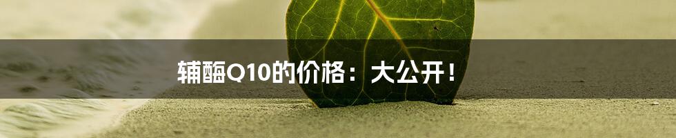 辅酶Q10的价格：大公开！