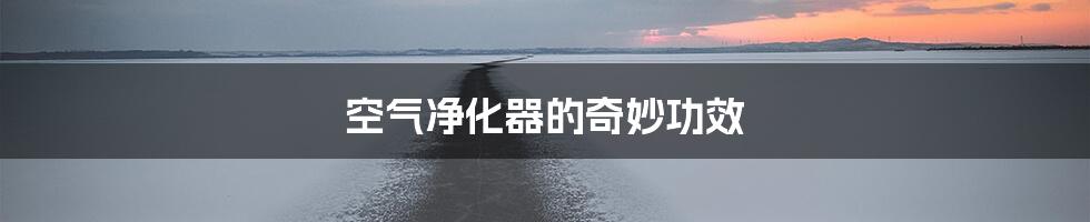 空气净化器的奇妙功效