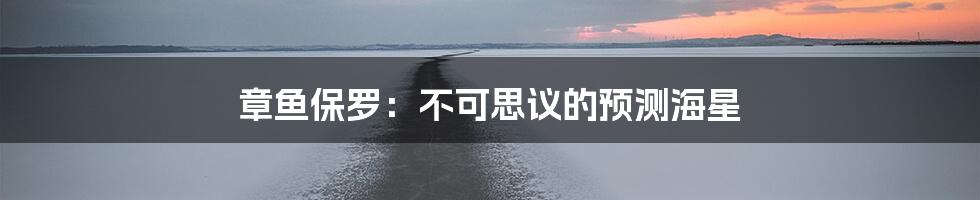 章鱼保罗：不可思议的预测海星