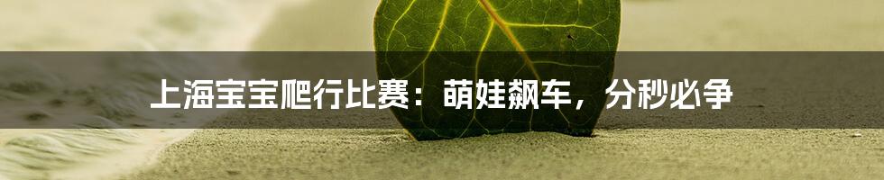 上海宝宝爬行比赛：萌娃飙车，分秒必争