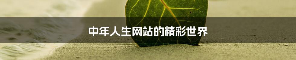 中年人生网站的精彩世界