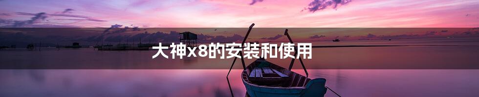 大神x8的安装和使用